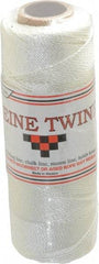 Value Collection - 0.046 Inch Diameter, Seine Twine Spool - 105 Lbs. Breaking Strength, White, 1,800 Ft. per Lb. - USA Tool & Supply