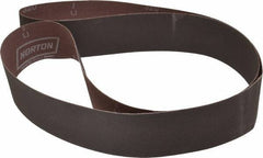 Norton - 2" Wide x 60" OAL, 320 Grit, Aluminum Oxide Abrasive Belt - Aluminum Oxide, Extra Fine, Coated, X Weighted Cloth Backing, Series R228 - USA Tool & Supply