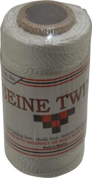 Value Collection - Nylon Braided Twine - 155 Lbs. Breaking Strength, Natural (Color) - USA Tool & Supply