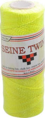 Value Collection - Nylon Braided Twine - 155 Lbs. Breaking Strength, Yellow - USA Tool & Supply