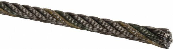 Lift-All - 1/2 Inch Diameter Hoisting Wire Rope - 21,400 Lbs. Breaking Strength, 6 x 19 Fiber Core - USA Tool & Supply