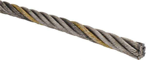 Lift-All - 1/2" Diam, Hoisting Wire Rope - 26,600 Lb Breaking Strength, Material Grade Plow, 6 x 19 IWRC - USA Tool & Supply