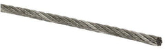 Lift-All - 1/16" Diam, Aircraft Cable Wire - 480 Lb Breaking Strength, 7 x 7 Strand Core - USA Tool & Supply