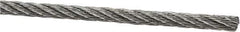 Lift-All - 1/8" Diam, Aircraft Cable Wire - 1,700 Lb Breaking Strength, 7 x 7 Strand Core - USA Tool & Supply