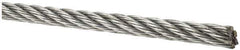 Lift-All - 1/4" Diam, Aircraft Cable Wire - 6,100 Lb Breaking Strength, 7 x 7 Strand Core - USA Tool & Supply