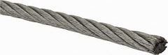 Lift-All - 5/16" Diam, Aircraft Cable Wire - 9,800 Lb Breaking Strength, 7 x 19 Strand Core - USA Tool & Supply