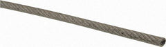 Lift-All - 3/32" x 1/16" Diam, Coated Aircraft Cable Wire - 480 Lb Breaking Strength, 7 x 7 Strand Core, Vinyl Coating - USA Tool & Supply