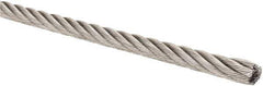 Lift-All - 5/32" Diam, Stainless Steel Wire Rope - 2,400 Lb Breaking Strength, Material Grade 304, 7 x 19 Strand Core - USA Tool & Supply