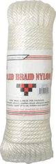 Value Collection - 100' Max Length Nylon Braided Cord - 3/8" Diam, 2,500 Lb Capacity - USA Tool & Supply