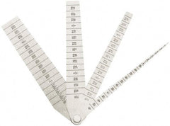 SPI - 1/16 to 1-1/16 Inch Measurement, 4 Leaf Taper Gage - 5-1/4 Inch Long x 1 Inch Wide, 1/64 Inch Graduation - USA Tool & Supply