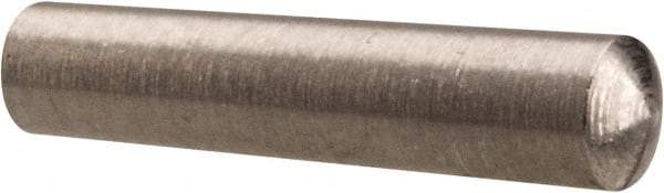 Value Collection - Size 4/0, 0.0986" Small End Diam, 0.109" Large End Diam, Passivated Stainless Steel Taper Pin - Grade 303, 18-8, 1/2" OAL, 1/2 Pin Length - USA Tool & Supply