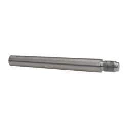 Value Collection - Size 9, 0.589" Large End Diam, Uncoated Steel 1/2-20 Threaded Taper Pin - Grade C-12L14, 4-1/2 Pin Length - USA Tool & Supply