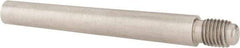 Value Collection - Size 6, 0.339" Large End Diam, Passivated Stainless Steel 5/16-24 Threaded Taper Pin - Grade 303, 18-8, 2-1/2 Pin Length - USA Tool & Supply