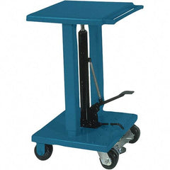 Wesco Industrial Products - 500 Lb Capacity Manual Hydraulic Post Lift Table - 30-1/2" to 47-1/2" Lift Height, 18" Platform Length x 18" Platform Width - USA Tool & Supply