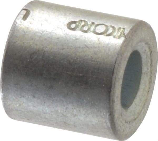 Electro Hardware - 0.116" ID x 1/4" OD, #4 Screw, Grade 2 Steel Female Unthreaded Circuit Board Spacer - Round Body, Zinc-Plated Finish, 1/4" OAL - USA Tool & Supply