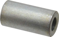 Electro Hardware - 0.257" ID x 1/2" OD, 1/4 Screw, Grade 2 Steel Female Unthreaded Circuit Board Spacer - Round Body, Zinc-Plated Finish, 1" OAL - USA Tool & Supply