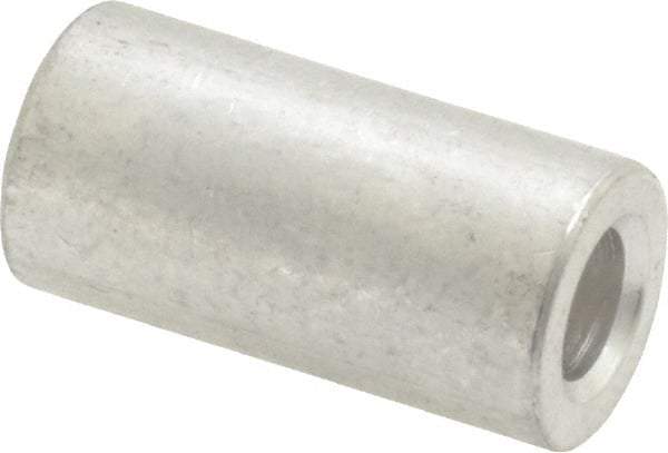 Electro Hardware - 0.194" ID x 3/8" OD, #10 Screw, Grade T-3 Aluminum Female Unthreaded Circuit Board Spacer - Round Body, Uncoated, 3/4" OAL - USA Tool & Supply