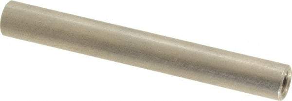 Electro Hardware - #10-32, 2" OAL, 1/4" Across Flats, Stainless Steel Round Fully Threaded Female Circuit Board Standoffs - 1" Thread Depth, 2" Body Length, Bright Finish - USA Tool & Supply