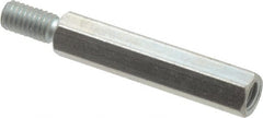 Electro Hardware - #6-32, 0.531" OAL, 1/4" Across Flats, Steel Male/Female Hex Circuit Board Standoff - USA Tool & Supply