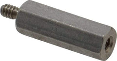 Electro Hardware - #4-40, 15/16" OAL, 1/4" Across Flats, Stainless Steel Hex Male/Female Circuit Board Standoffs - 1/4" Thread Depth, 3/4" Body Length, Bright Finish - USA Tool & Supply