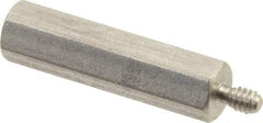Electro Hardware - #4-40, 1-3/16" OAL, 1/4" Across Flats, Stainless Steel Hex Male/Female Circuit Board Standoffs - 1/4" Thread Depth, 1" Body Length, Bright Finish - USA Tool & Supply