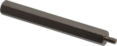Electro Hardware - #4-40, 2-3/16" OAL, 1/4" Across Flats, Stainless Steel Hex Male/Female Circuit Board Standoffs - 1/4" Thread Depth, 2" Body Length, Bright Finish - USA Tool & Supply