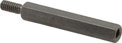 Electro Hardware - #8-32, 1-7/8" OAL, 1/4" Across Flats, Stainless Steel Hex Male/Female Circuit Board Standoffs - 7/16" Thread Depth, 1-1/2" Body Length, Bright Finish - USA Tool & Supply