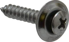 Value Collection - #10 Sems Oval Head Phillips Sheet Metal Screw - Steel, 1" OAL, Grade 2 - USA Tool & Supply
