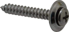 Value Collection - #10 Sems Oval Head Phillips Sheet Metal Screw - Steel, 1-1/4" OAL, Grade 2 - USA Tool & Supply