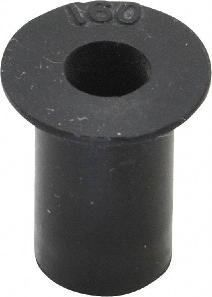 Au-Ve-Co Products - #10-32, 0.562" Diam x 0.04" Thick Flange, Rubber Insulated Rivet Nut - UNF Thread, Neoprene, 5/8" Long x 0.377" Body Diam, 0.665" OAL - USA Tool & Supply