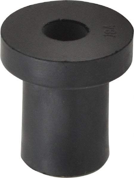 Au-Ve-Co Products - 1/4-20, 0.74" Diam x 0.187" Thick Flange, Rubber Insulated Rivet Nut - UNC Thread, Neoprene, 0.642" Long x 1/2" Body Diam, 0.829" OAL - USA Tool & Supply