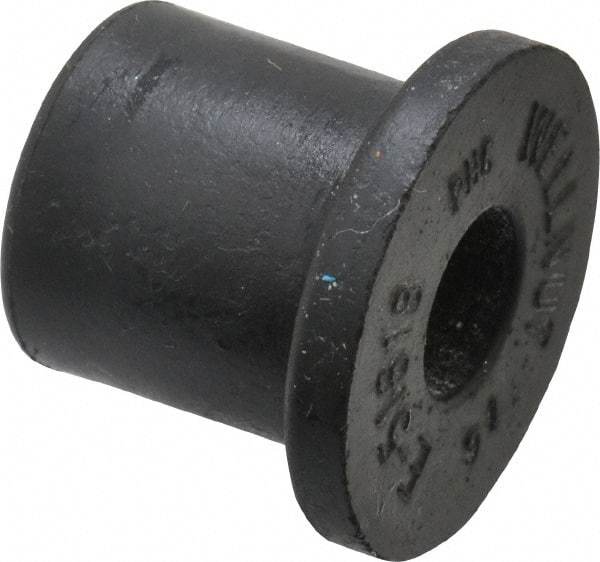 Au-Ve-Co Products - 5/16-18, 7/8" Diam x 1/8" Thick Flange, Rubber Insulated Rivet Nut - UNC Thread, Neoprene, 0.6" Long x 0.62" Body Diam, 0.725" OAL - USA Tool & Supply