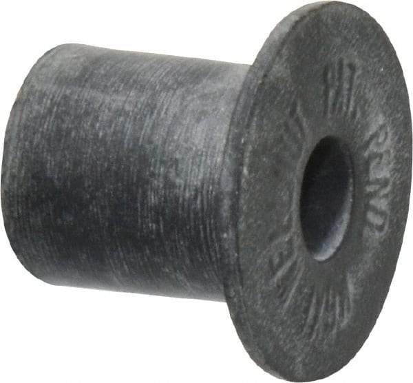 Au-Ve-Co Products - M6x1.00, 0.787" Diam x 0.051" Thick Flange, Rubber Insulated Rivet Nut - Metric Coarse Thread, Neoprene, 0.579" Long x 1/2" Body Diam, 0.63" OAL - USA Tool & Supply