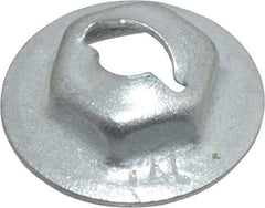 Value Collection - 5/32" Hole Diam, 9/16" OD, 3/8" Width Across Flats Washer Lock Nut - Zinc-Plated Spring Steel, For Use with Non Threaded Fasteners - USA Tool & Supply