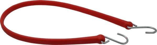 The Perfect Bungee - Heavy Duty Tie Down with S Hook - 36" OAL, Red - USA Tool & Supply