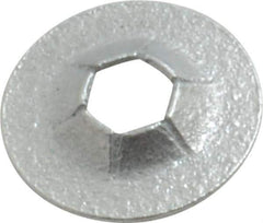 Value Collection - 3/8" OD, Spring Steel Push Nut - Zinc-Plated, 1/8" Shaft Diam - USA Tool & Supply