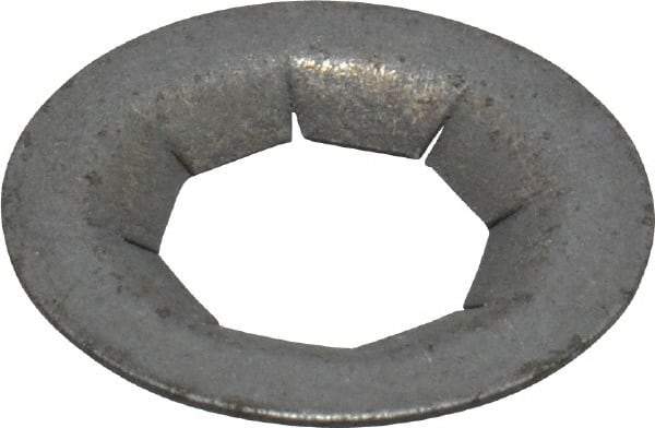 Value Collection - 5/8" OD, Spring Steel Push Nut - Zinc-Plated, 5/16" Shaft Diam - USA Tool & Supply