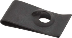 Value Collection - #10 Screw, 0.015 to 0.06" Thick, Spring Steel Extruded Tapped Hole U Nut - 15/32" Center Edge, Black Phosphate Finish - USA Tool & Supply