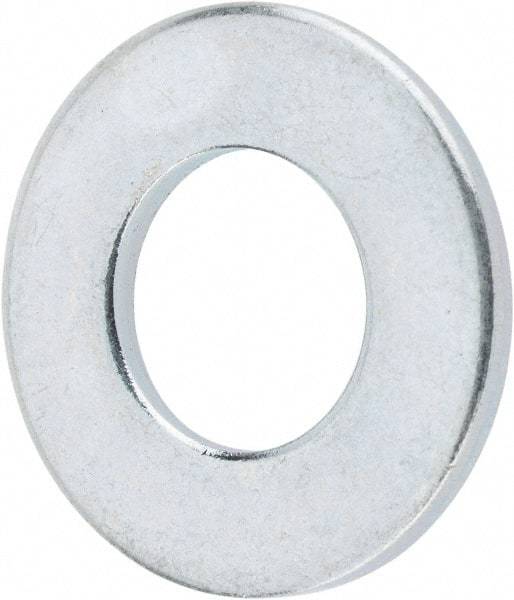Value Collection - 5/16" Screw, Steel SAE Flat Washer - 11/32" ID x 11/16" OD, 1/16" Thick, Zinc-Plated Finish - USA Tool & Supply