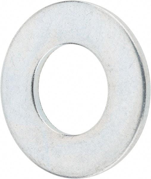 Value Collection - 3/8" Screw, Steel SAE Flat Washer - 13/32" ID x 13/16" OD, 1/16" Thick, Zinc-Plated Finish - USA Tool & Supply
