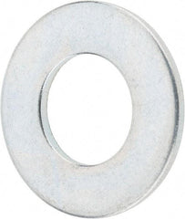 Value Collection - 3/8" Screw, Steel SAE Flat Washer - 13/32" ID x 13/16" OD, 1/16" Thick, Zinc-Plated Finish - USA Tool & Supply