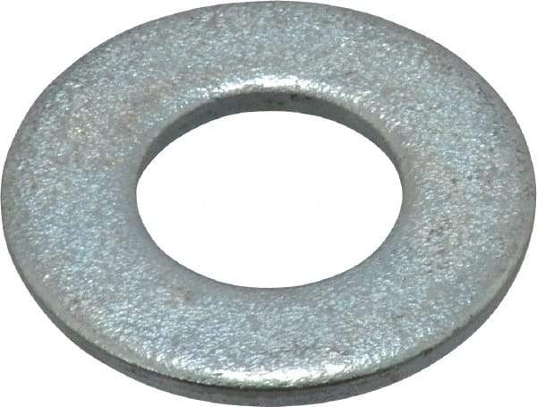 Value Collection - 1/2" Screw, Steel SAE Flat Washer - 17/32" ID x 1-1/16" OD, 3/32" Thick, Zinc-Plated Finish - USA Tool & Supply