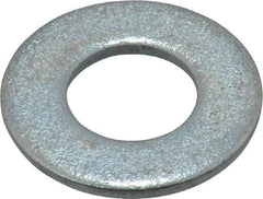 Value Collection - 1/2" Screw, Steel SAE Flat Washer - 17/32" ID x 1-1/16" OD, 3/32" Thick, Zinc-Plated Finish - USA Tool & Supply
