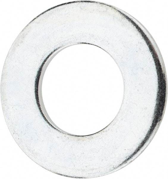 Value Collection - 9/16" Screw, Steel SAE Flat Washer - 19/32" ID x 1-3/16" OD, 3/32" Thick, Zinc-Plated Finish - USA Tool & Supply