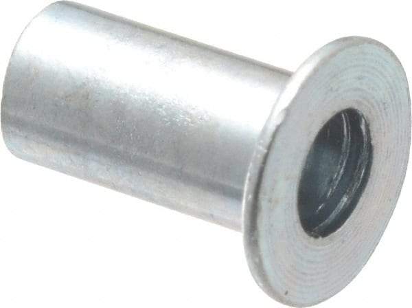 Value Collection - #8-32, 0.01 to 0.08" Grip, #2, Steel Standard Rivet Nut - Flat Head - USA Tool & Supply