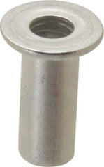 Value Collection - #6-32, 0.01 to 0.08" Grip, #12, Aluminum Standard Rivet Nut - Flat Head - USA Tool & Supply