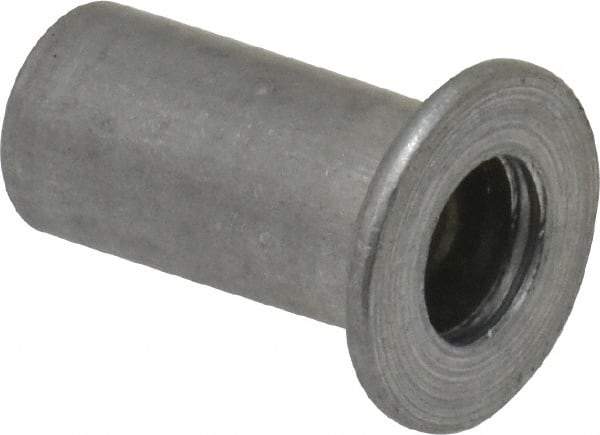 Value Collection - #8-32, 0.01 to 0.08" Grip, #2, Aluminum Standard Rivet Nut - Flat Head - USA Tool & Supply