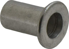 Value Collection - 3/8-16, 0.03 to 0.115" Grip, 1/2" Drill, Aluminum Standard Rivet Nut - Flat Head - USA Tool & Supply