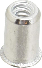 Value Collection - #6-32, 0.01 to 0.08" Grip, #12, Aluminum Standard Rivet Nut - Expander Head - USA Tool & Supply