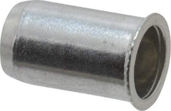 Value Collection - #10-24, 0.01 to 0.08" Grip, Aluminum Standard Rivet Nut - Drill Size Letter F, Expander Head - USA Tool & Supply